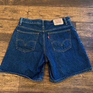 LEVI’S 550 denim jean shorts 10 red tab